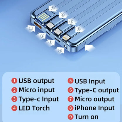 30001mAh-50000mAh built-in power bank, super fast charging